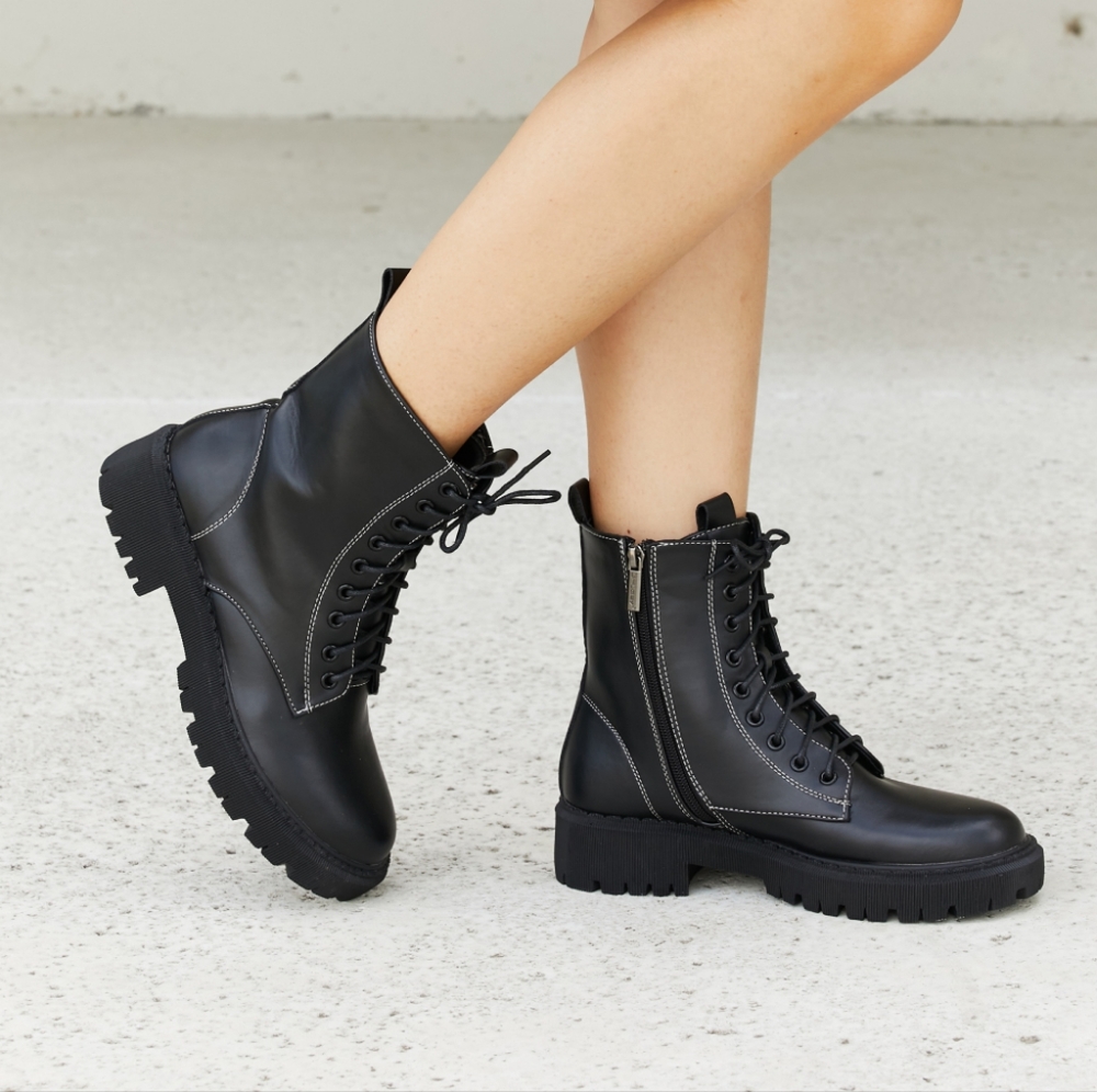 Set the Mood Lug Sole Combat Booties